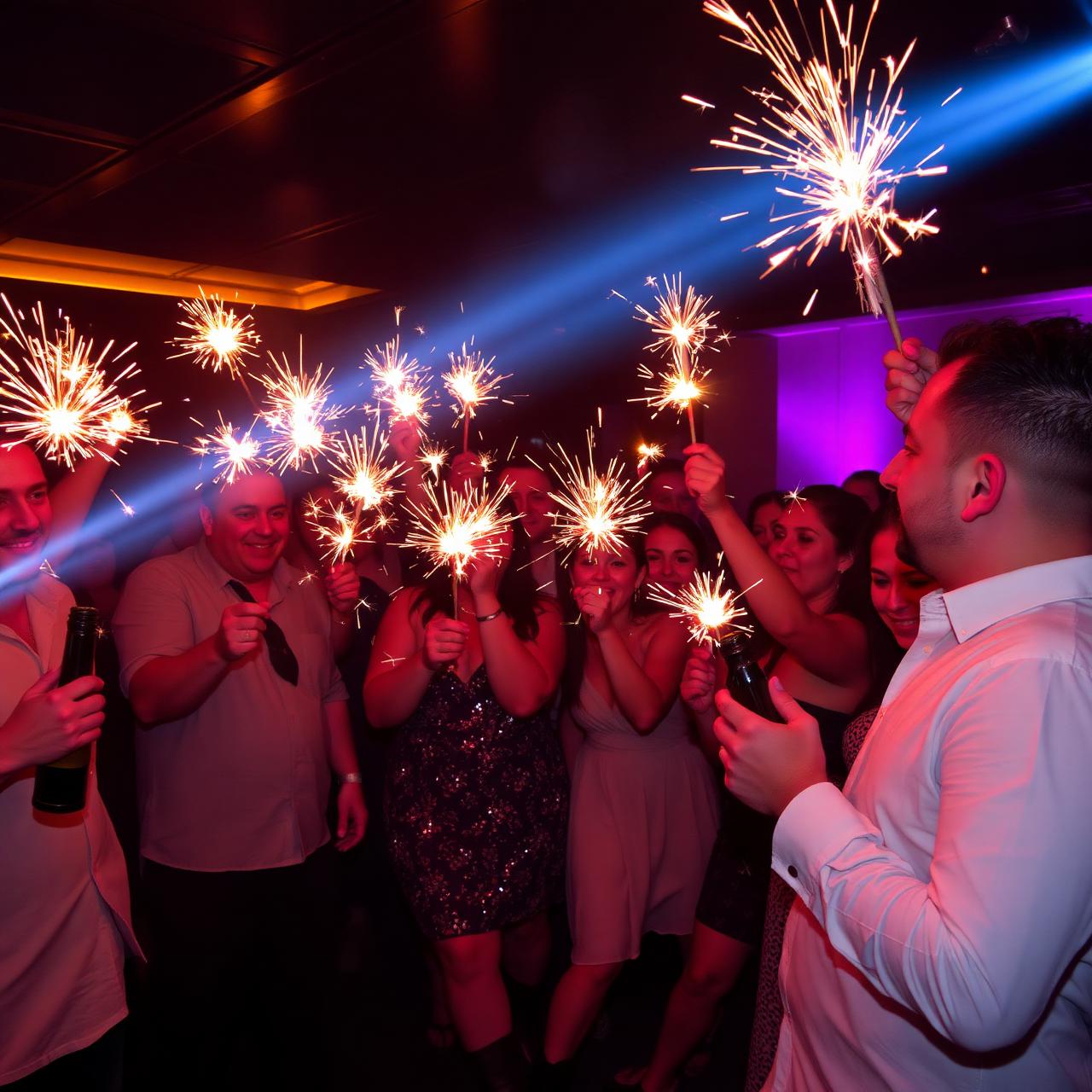 Birthday sparkler celebration